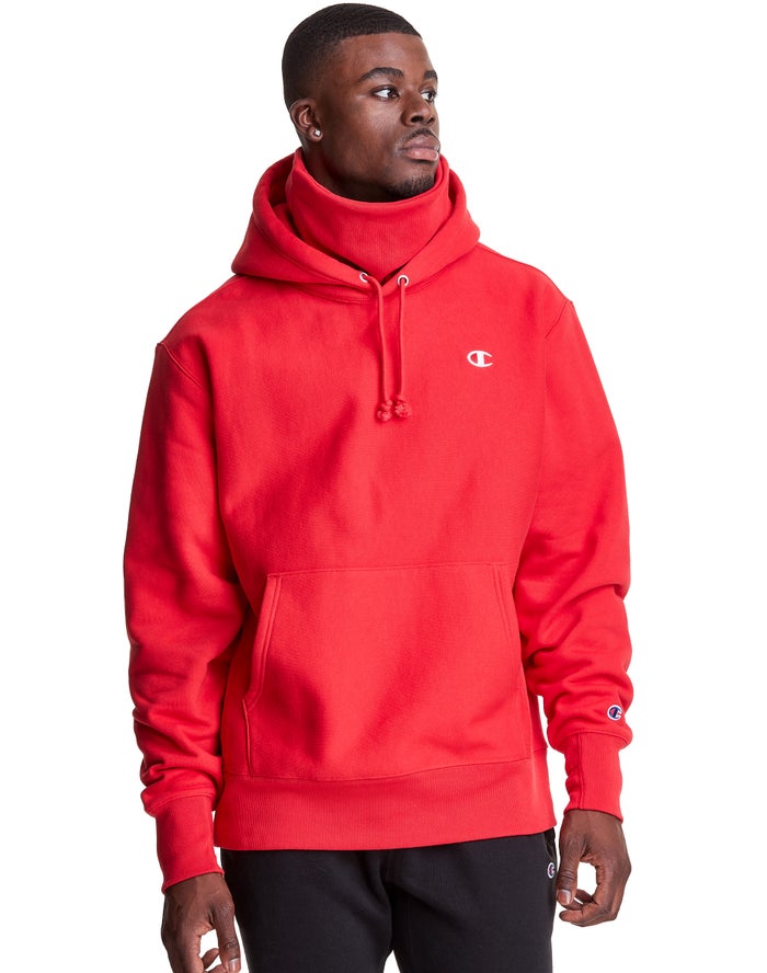 Champion Hoodie Dames - Rood - Defender Series Reverse Weave® With Two Detachable Scarferchief™ Mask